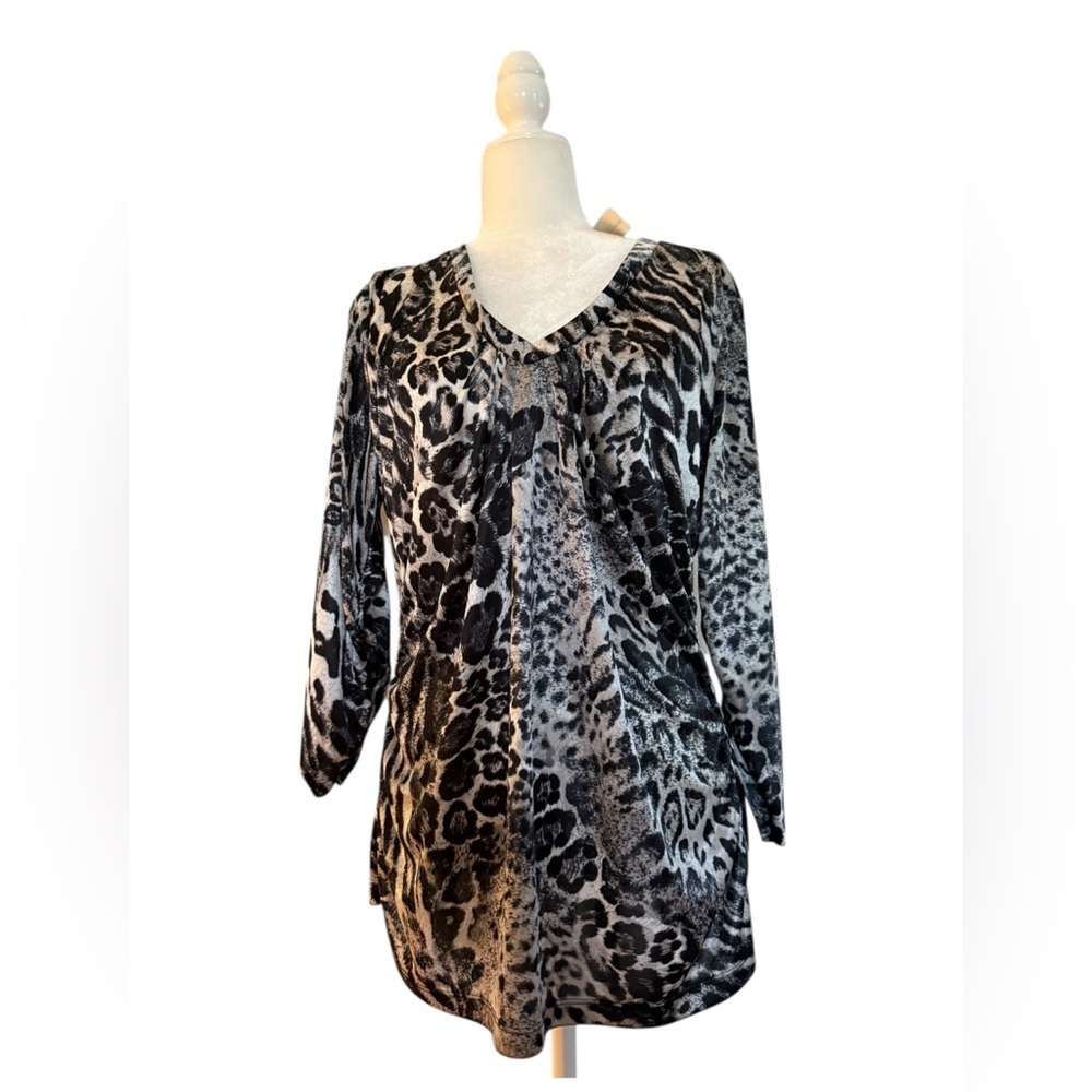New York & Company Animal Print Blouse